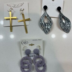 3 NWOT earrings from Virtue, Belk